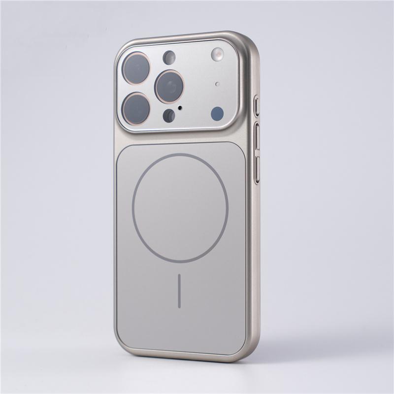 Full Camera Lens Protection Matte Plating Magsafe Case For iPhone 17 Pro Max 15 16 Pro Max 17Air Hit Color Shockproof Hard Back Cover