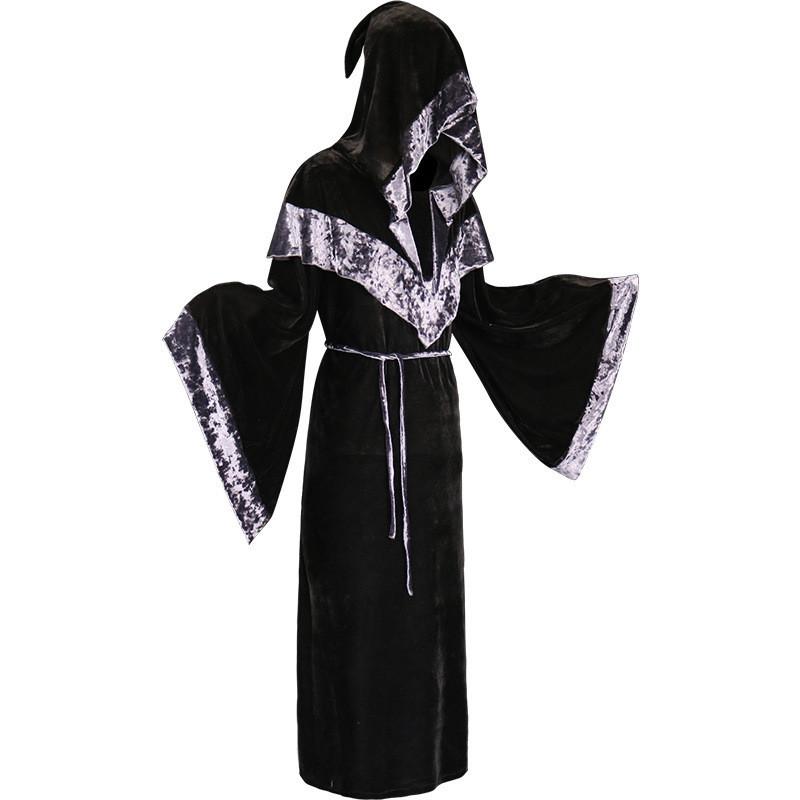 Monk Medieval Priest Robe Halloween Carnival Party Gothic Cosplay Cloak Costume
