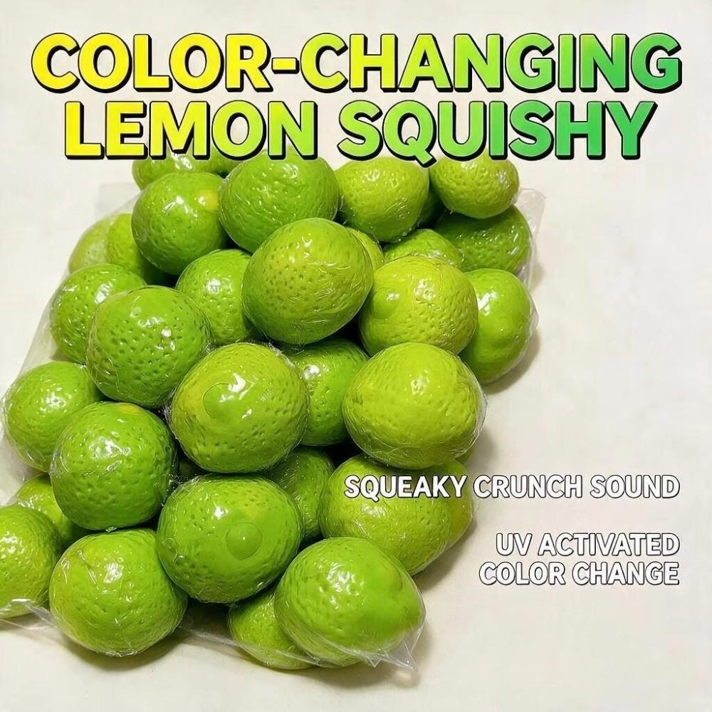 Handmade Lemon Fidget Ball Color-Changing Lemon Lemon Squishy Toy Lemon Squeeze Toy Fidget Toy