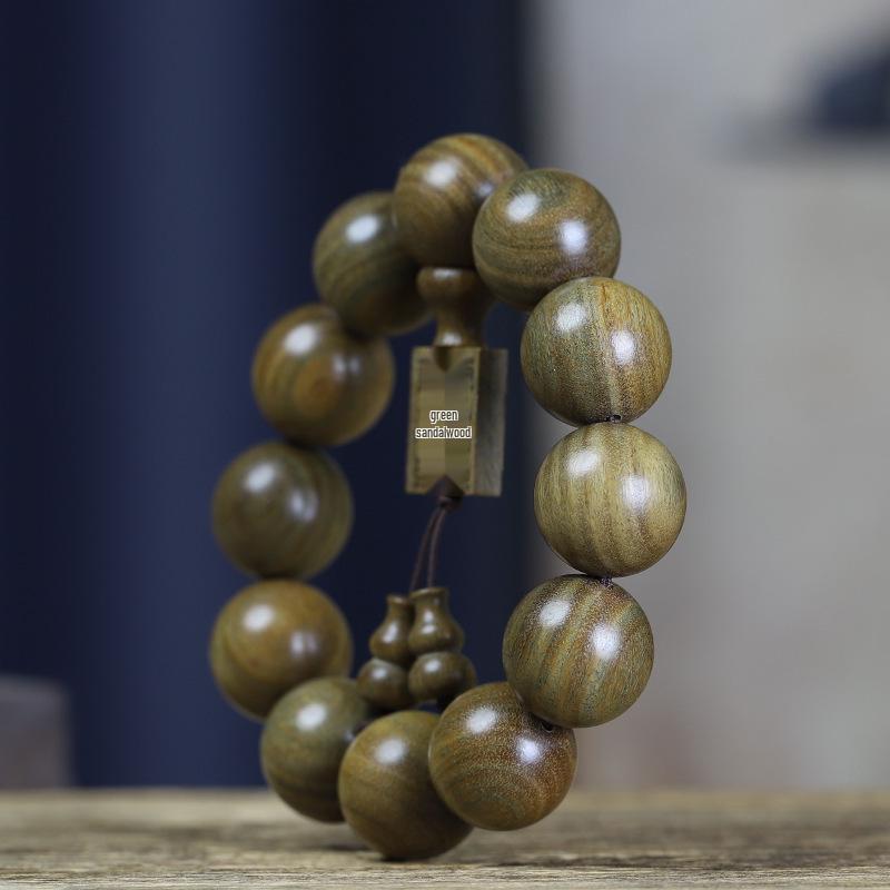 Argentina Green Sandalwood Men's and Women's Bracelet - 108 Beads, Prayer Beads of Yu Sandalwood & Rosewood.