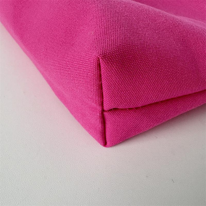Effenkleurige eenvoudige lunchtas, draagbare canvas tas, kleine stoffen tas, draagbare canvas tas voor het opbergen van diverse spullen