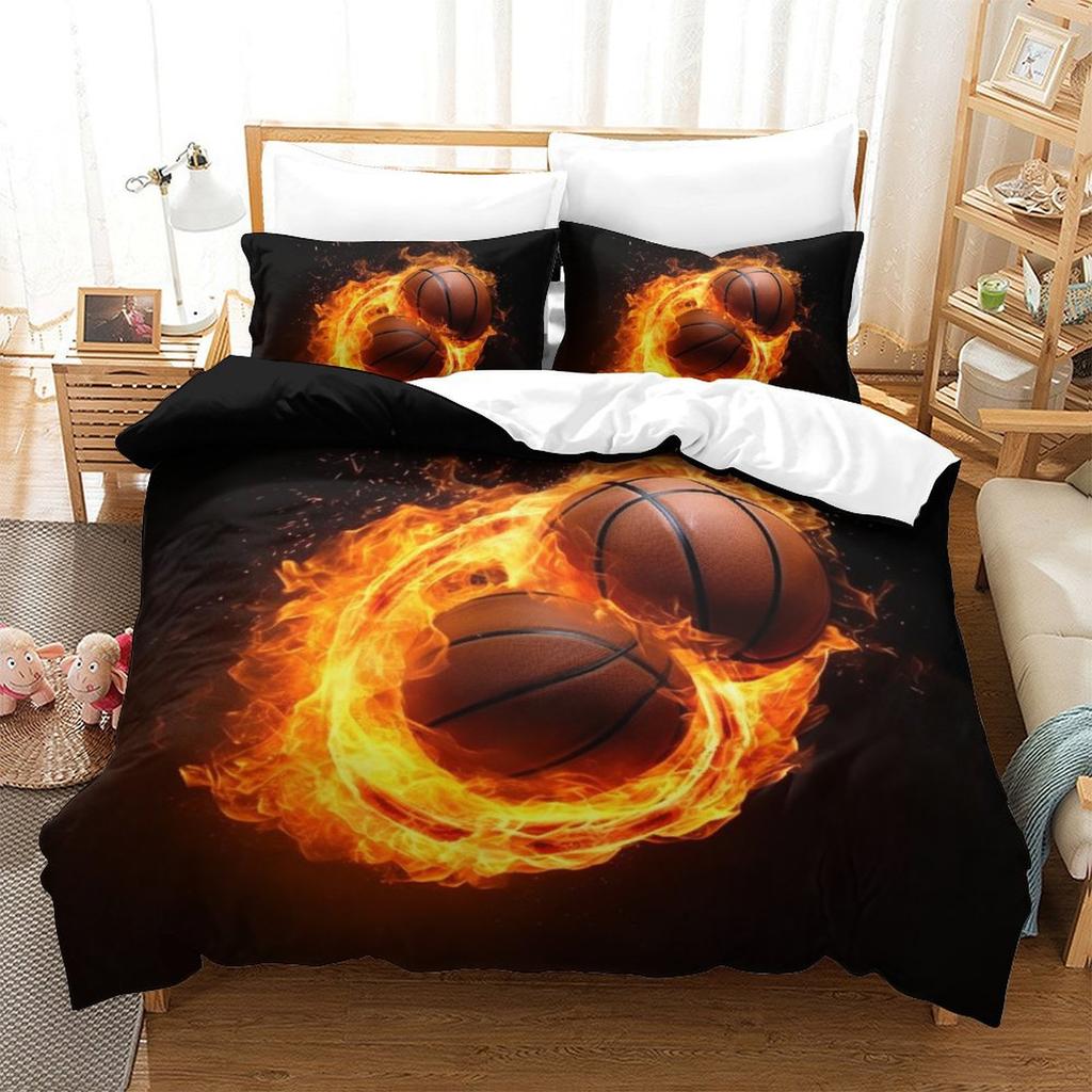 Basketball 3D Digital Printing Polyester Quilt Cover Two Or Three Pieces Can Be