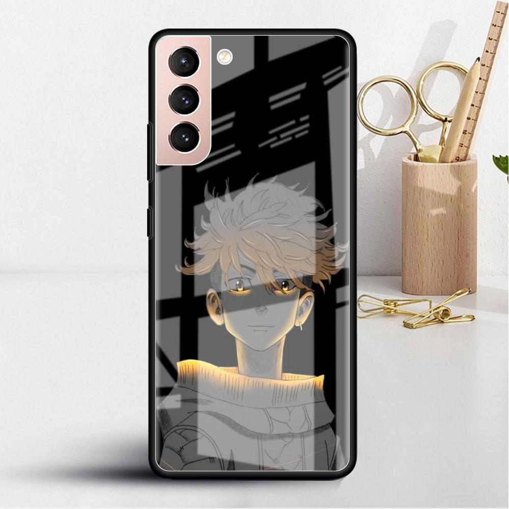 Glass Case For Samsung Galaxy S22 S20 FE S21 5G S10 S9 Plus Note 10 20 Lite Tempered Phone Cover Japan Anime Tokyo Revengers