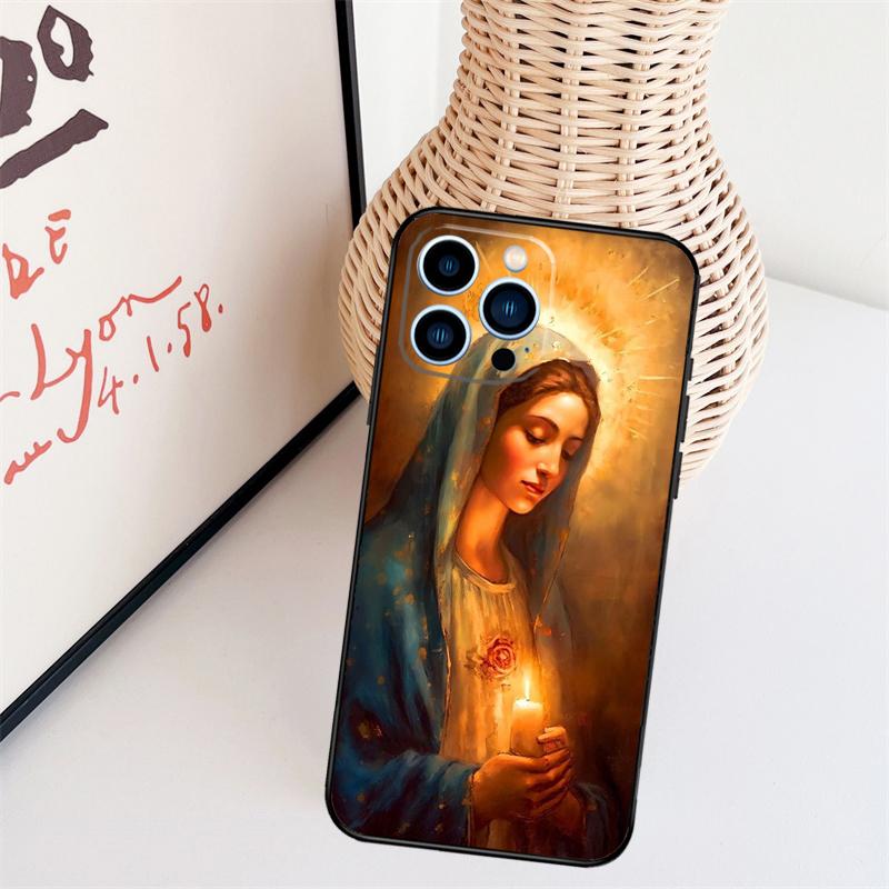 Virgin De Guadalupe Virgen Mary Phone Case For iPhone 17 Pro Max 14 13 12 11 15 16 Pro Max mini 15 16 Plus 16e Back Cover