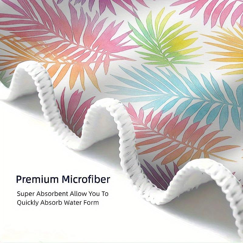 Tropical Palm Leaves Pattern Beach Towel Highly Absorbent Quick-Drying Soft Lightweight Perfect for Yoga Pilates Camping Travel