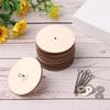 100/50PCS Wood Joints Connector Handmade Teddy Bear Wood Circle Craft Child Kid Toy DIY Scrapbooking Manual Handicraft Accessory