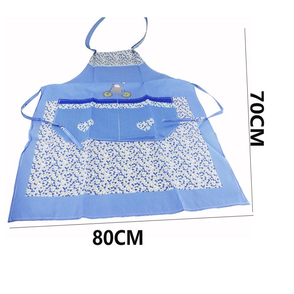 With Double Pocket Women Waterproof Apron Sleeveless Cooking Apron Kawaii Aprons Restaurant