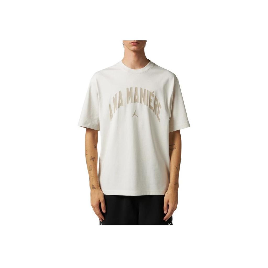 Jordan X A Ma Maniére FW24 Logo Letter Fashion Pullover Crew Neck Short Sleeve T-Shirt Unisex T-Shirt White HF0538-030