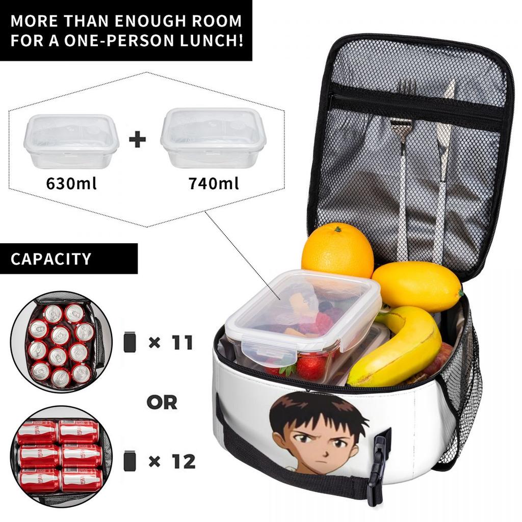 Cup Of Shinji Insulated Lunch Bag for Women Children Portable Food Boxes Thermal Lunch Box Tote