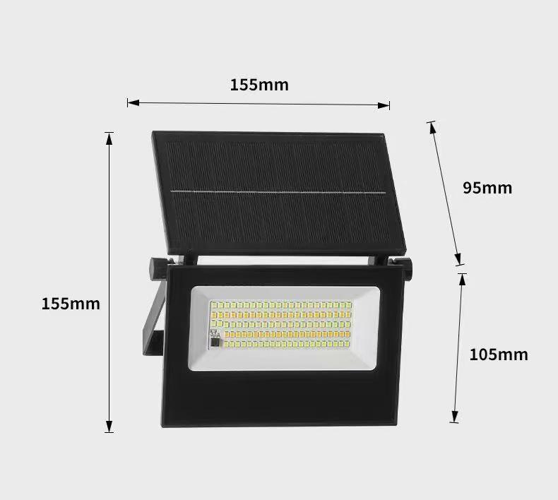 Foldable Solar LED Floodlight with Remote, Motion Sensor, and Outdoor Wall Mount for Garden Lighting