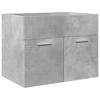 3 Piece Bathroom Furniture Set Concrete Grey Particleboard