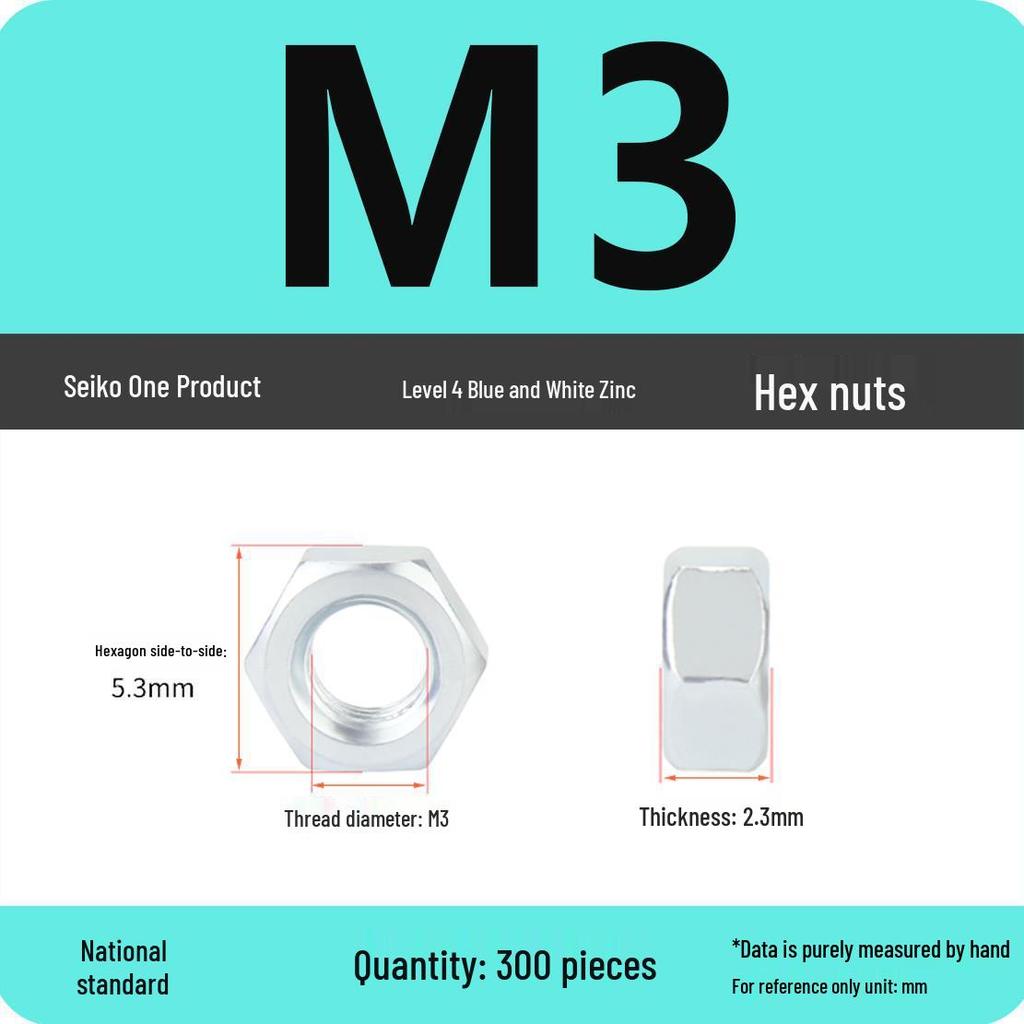 Black Galvanized Nickel-Plated Iron Hex Nut Screw Cap, GB Grades 4.8/8.8/12.9, Sizes M4/M5/M6/M8