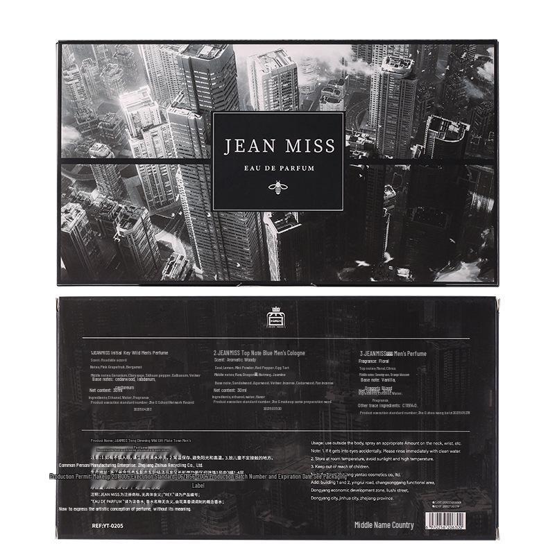 Azure Men's Long-Lasting Eau de Toilette: Earthy & Woody Perfume 3-Piece Set - Vietnam Scent Collection.