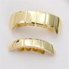 Connected Upper and Lower Tooth Grill Set, Mirror Finish Plated Metal Mouth Jewelry for Party and Stage Styling