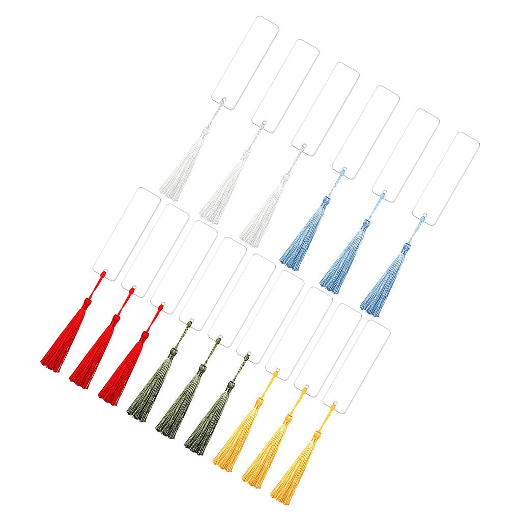 DIY Blank Bookmarks with Colorful Tassels for DIY Bookmarks Handmade Craft