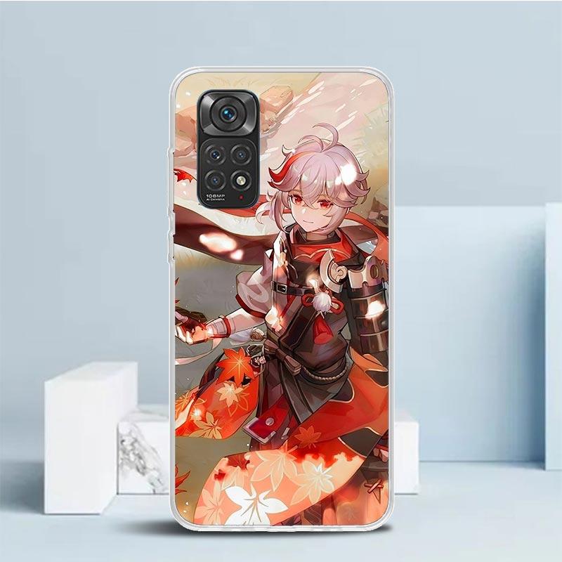 

Kazuha Genshin Impact Phone Case For Xiaomi Redmi Note 15 14 14S 13 12S 12 Pro Plus 11S 11 11T 11E 10S 10 + Soft TPU Back Cover Redmi Note 12 Pro 5G