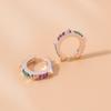 Alloy Geometric Elegant Ear Cuffs With Colorful Rhinestones For Women Trendy