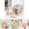Wooden Montessori Shape Sorting Toy For Babies Infant Learning Gift