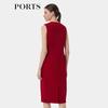PORTS LT8D107RWB011 Women's Early Spring Mid-Length Dress