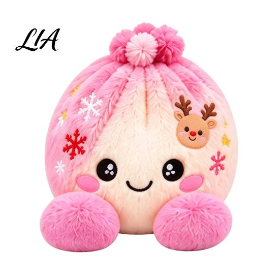Plush Dumpling with Legs Stress Relief Toy Steamer, Stuffed Smiling Reducing Desk Accessories Squeeze Toy, Cartoon Plushie for Kids Adults Desktop