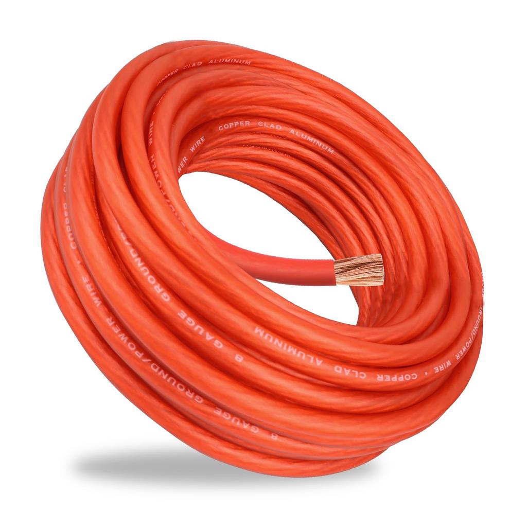 Postta Power Grounding Cable Silicone Wire 8 Gauge Copper Pack Aluminum CCA Power Wire