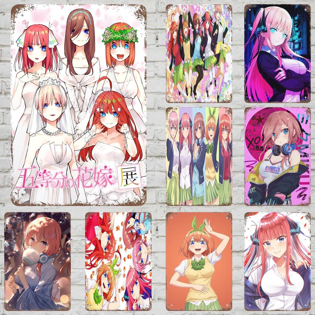 quintessential quintuplets TV drama Retro Vintage Tin Sign Poster Decorative Plaque Metal Plate Wall Decor