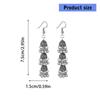 Three Layer Hollow Out Bell Tassels Bohemian Dangling Earrings Pair Made From Sturdy Alloy Versatile For Casual And Formal Wear