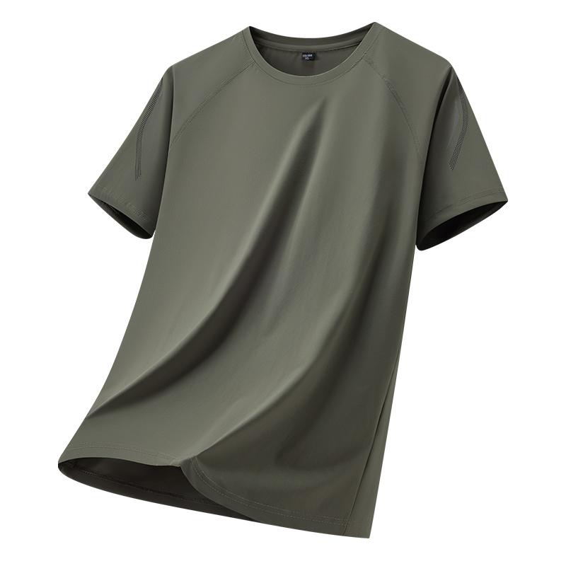 T-shirt Men's Ice Silk Short-sleeved Men's T-shirt Men's Sports Short-sleeved Quick-drying Fitness Short-sleeved T-shirt