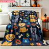 1pc Blanket Cute Puppy And Life Elements 2D Printed Fleece Blanket Suitable for Sofa Daily Travel Camping Blanket Soft And Comfort