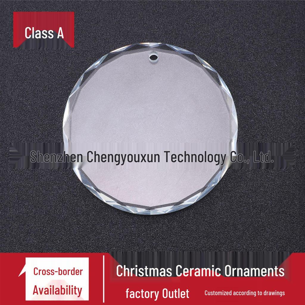 UV-Printed Ceramic Christmas Ornaments with Hang Tags