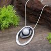 New matte hollow geometric ring long pendant women's fashion versatile irregular oval long necklace