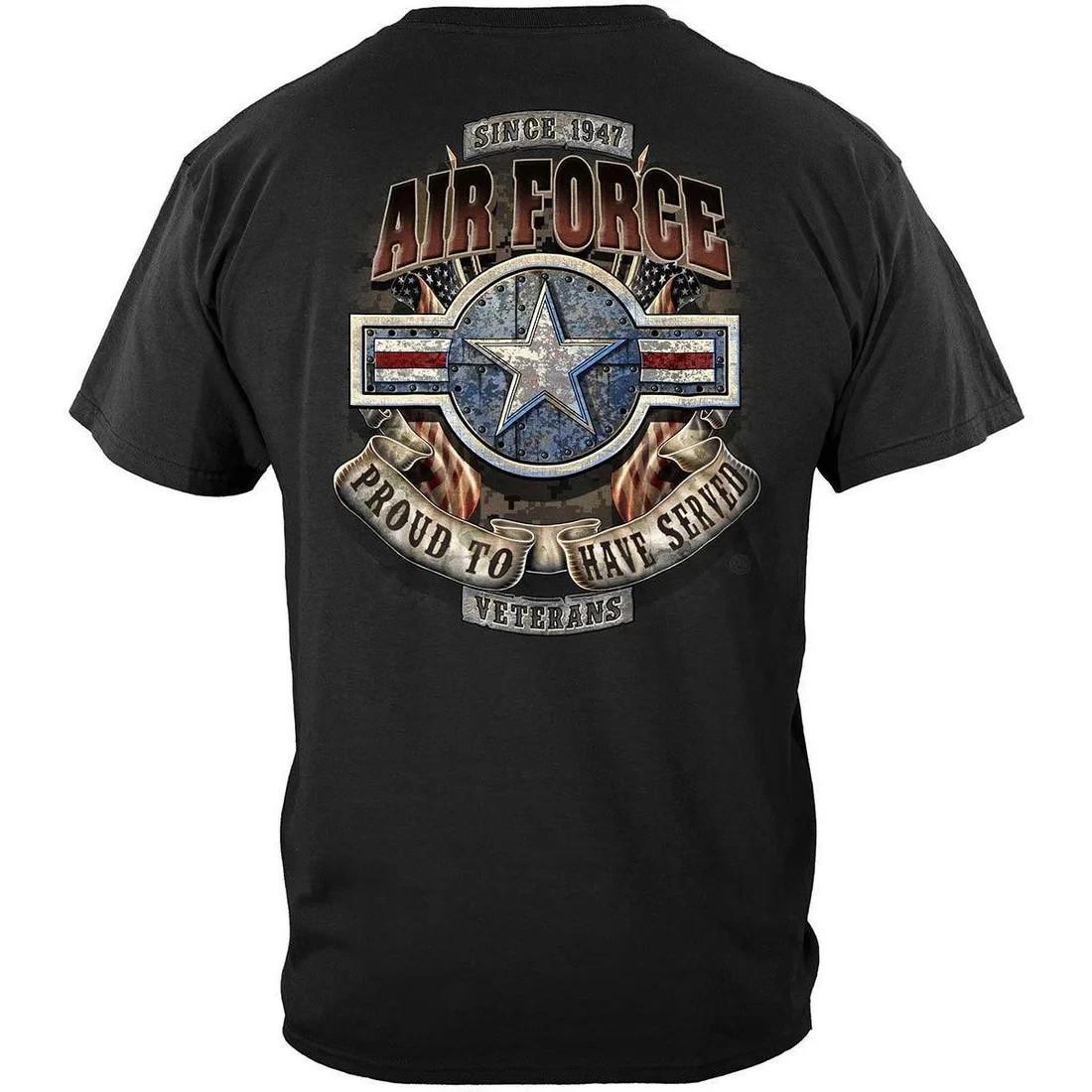 U.S. Air Force Veteran T-Shirt Military Patriotic Tribute USA Graphic Tee M