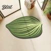 Green Leaf Floor to Clean Irregular Shaped 3D Rug Mat Realistic Anti Easy Slip Doormat