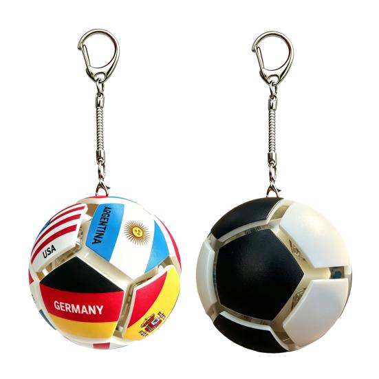 Keychain Pendant Mini Football Shape Team Logo Keychain Portable Decompression