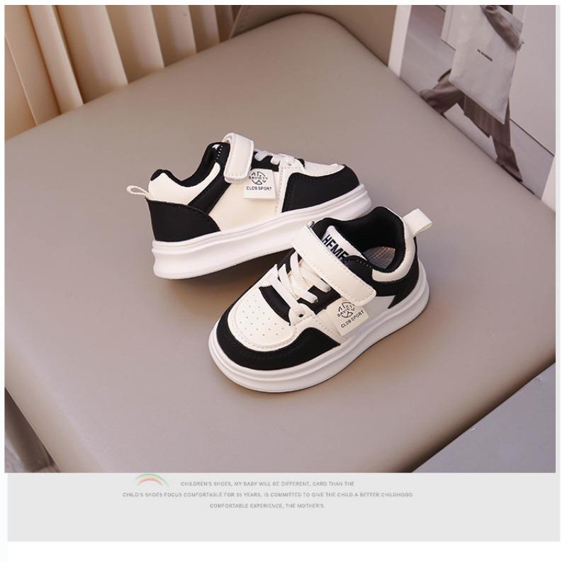 Girls Little White Shoes Spring and Autumn New Little Girl Breathable Children's Board Shoes Autumn Soft-soled Medium Children's Sports Shoes
