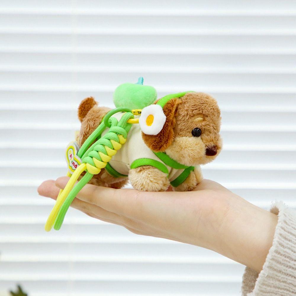 Fluffy Puppy Car Key Ring Girl Heart Animal Puppy Dolls Keyring  Hanging Accessory