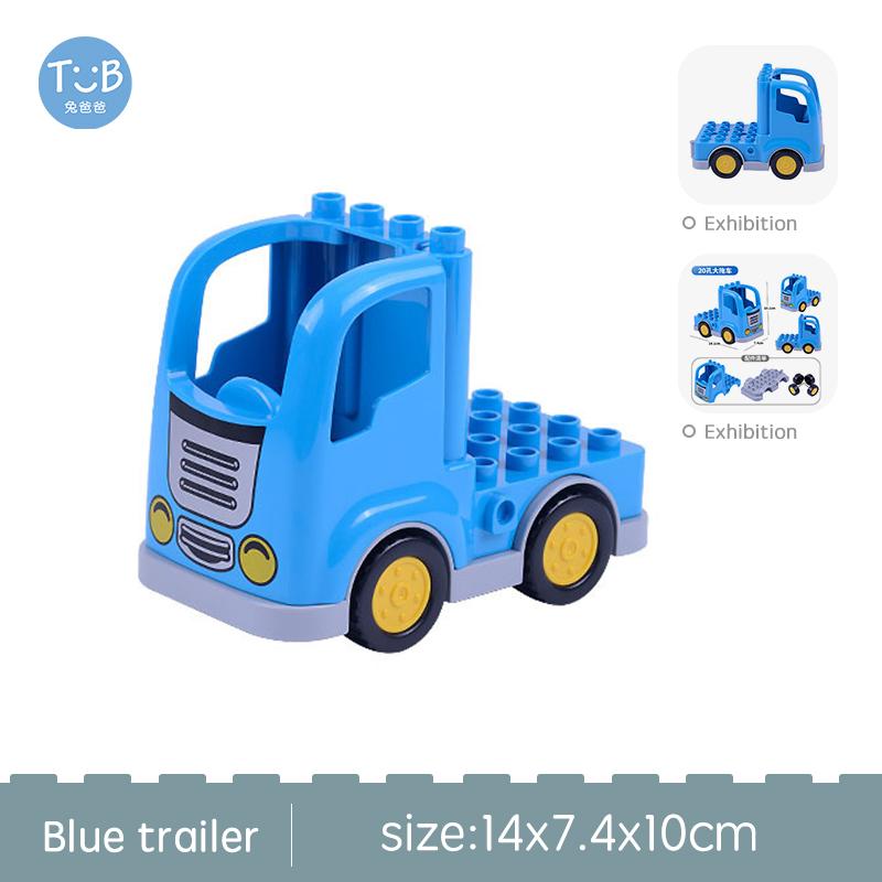 Big Size Building Blocks Sports Car Bus Jeep Truck Accessories Bricks Compatible with Duplos Children DIY Parts Kids Toys Gift