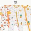 Bamboo Fiber Baby Romper with All-Over Print - Long Sleeve Onesie