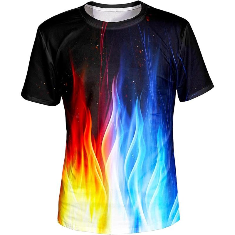 Men's Summer T-Shirt 3D Summer Style Beach Coconut Trees Polyester Quick Dry Breathable Short Sleeve Casual Wear