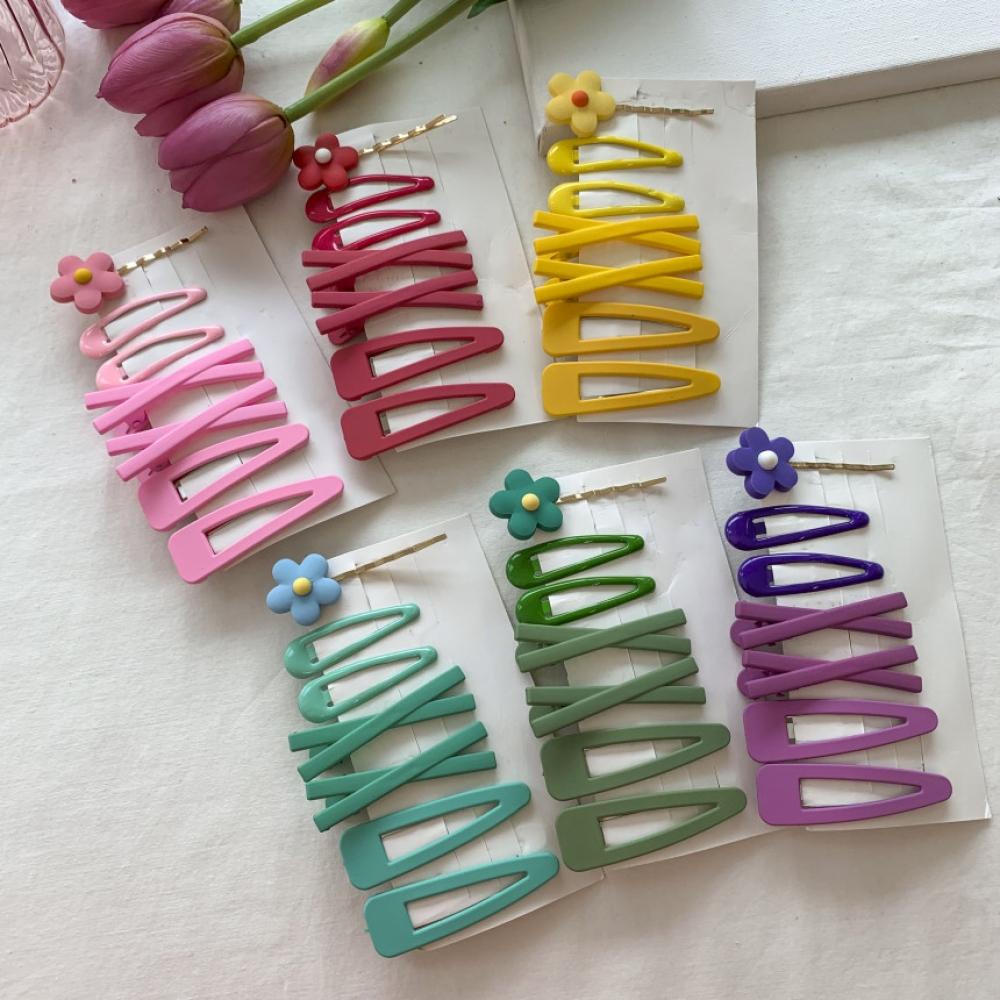 

Blue City 1+1, набор из 7 предметов, набор клипс с матовым цветком, 6 цветов