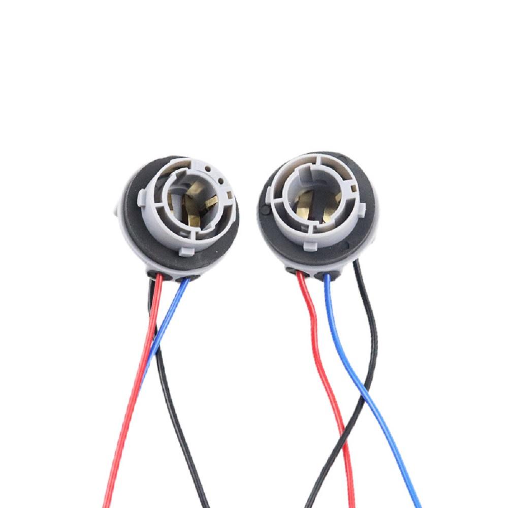 4PCS 1157 LED Stop Brake Turn Light Bulb Socket Harness Wire Plug