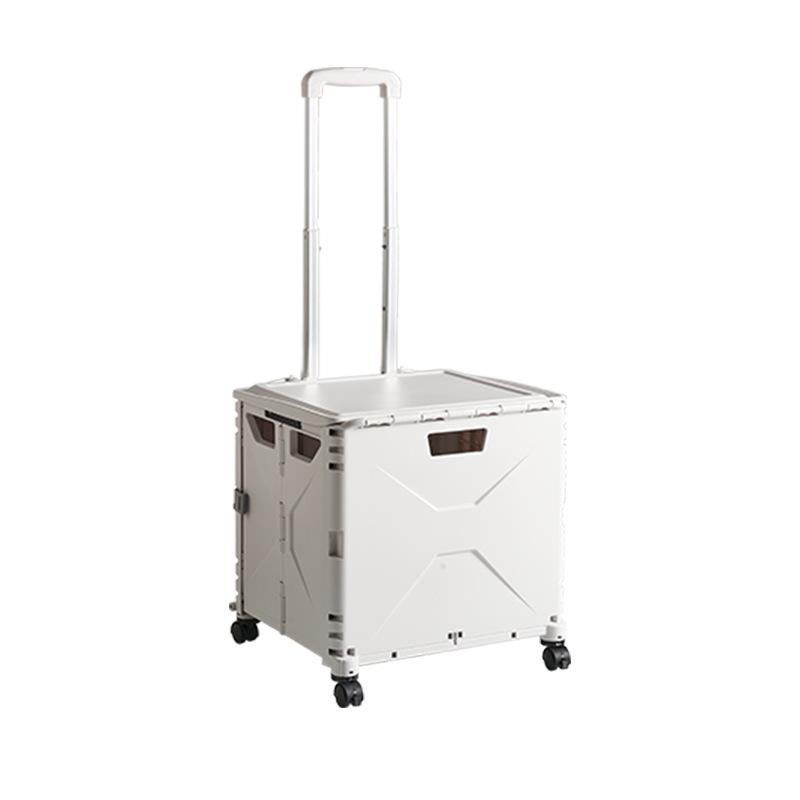 Tragbarer Faltbarer 4-Rad-Einkaufswagen für Lebensmittel und Camping-Aufbewahrung