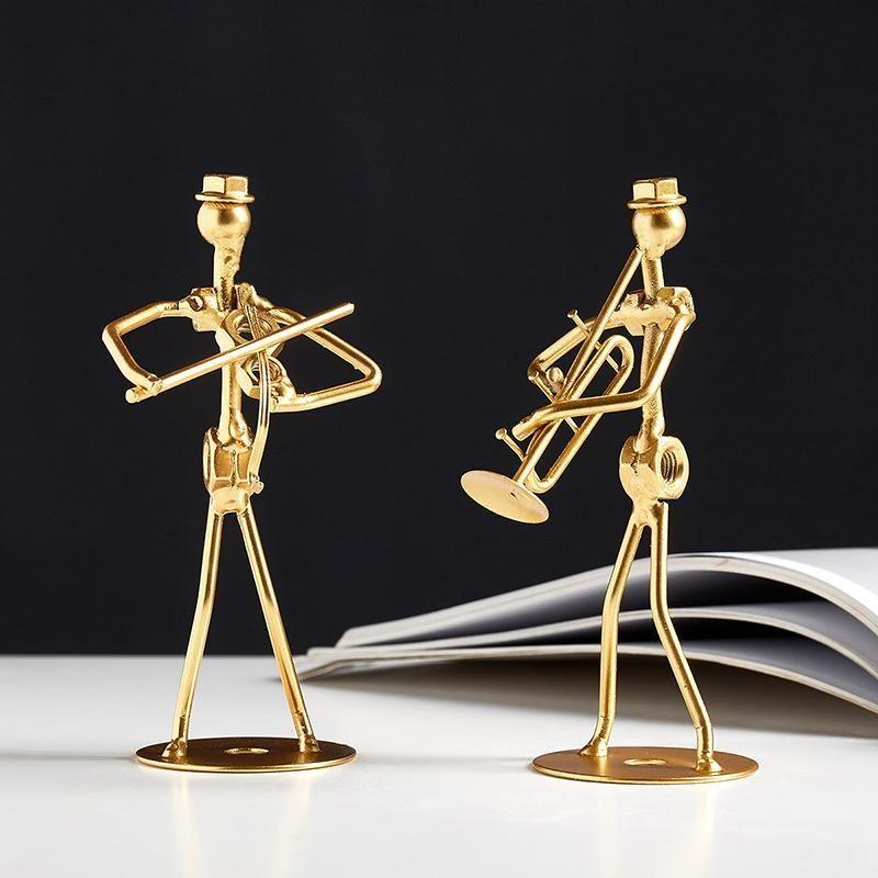 Light Luxury Style Modern Creative Musician Iron Art Decorations Desk Decorations Living Room Home Wine Cabinet Layout Furnishings