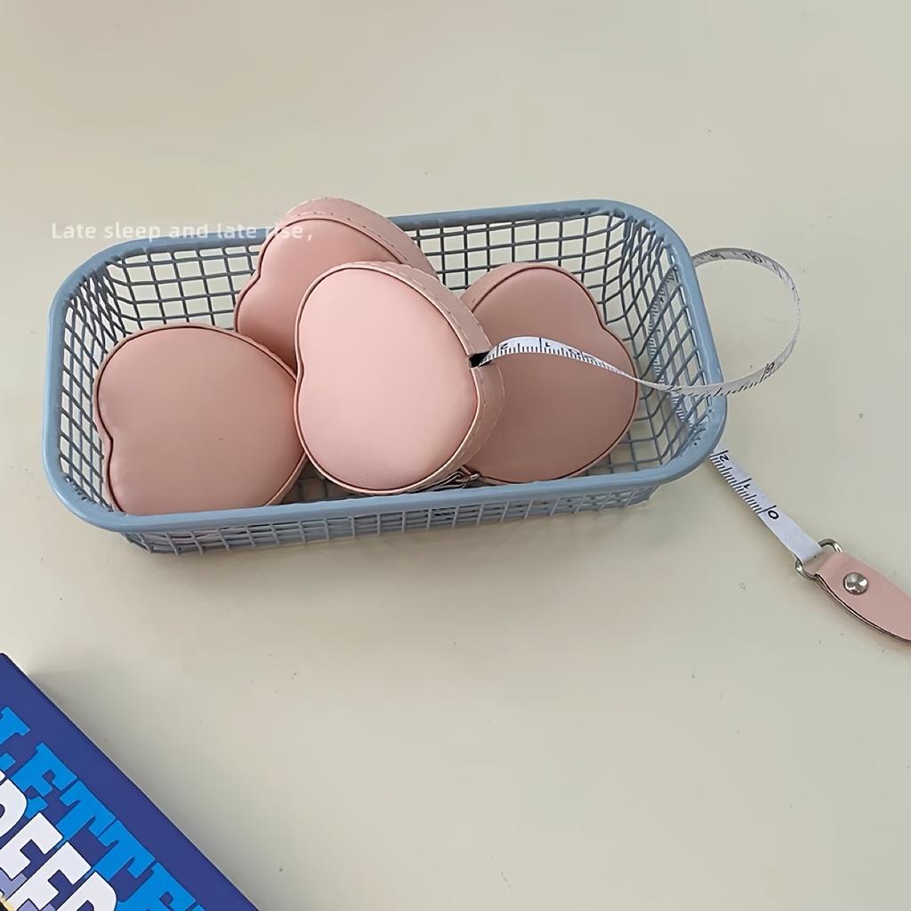 1pc PU Leather Love Small Tape Measure Waist Bust Tape Measure Home Measuring Cloth Ruler 59.06 Inch Multi-Function Mini Rule