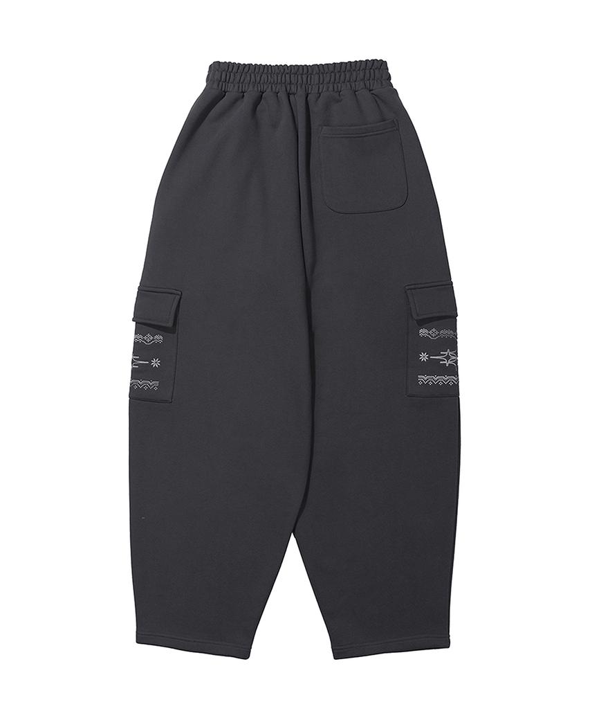 GAKKAI UNIONS Nostar One-Pleat Balloon Sweat Cargo Pants Magnet Gray