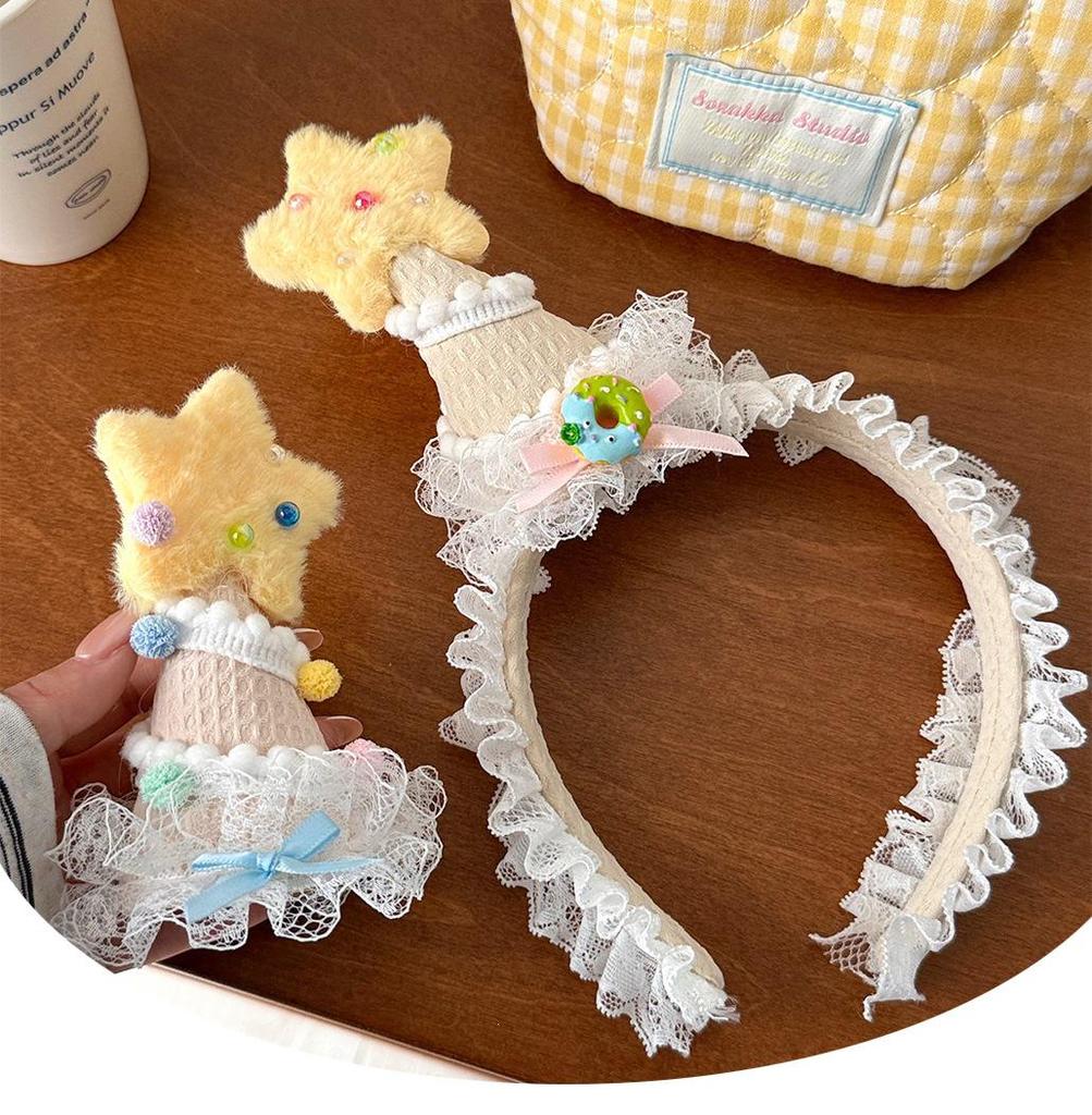 Bonita diadema de antena de peluche con forma de palito de Niuniu: accesorio divertido para el cabello para fiestas y maquillaje.