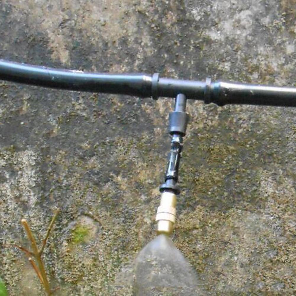 10Pcs Adjustable Copper Spray Nozzle Drip Irrigation Sprayer Nozzle Atomization Copper Nozzle for Lawn Vegetables Greenhouse