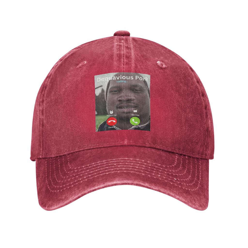 Dequavious Schweineruf Anruf eingehend Dequavious Gen Z Coole Baseballkappe Unisex Hüte Damen Schirmmütze Sonnenschutz Snapback Baumwolle Gorras