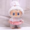 38cm Labubu Plush Doll Casual Outfit Set with Hat (Clothes Only)