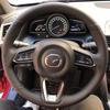 Handgenähtes rutschfestes schwarzes Leder Lenkradbezug für Mazda CX-3 CX3 CX-5 CX5 2017 2018